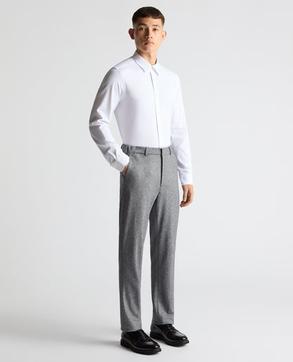 Slim Leg Wool-Blend Trousers