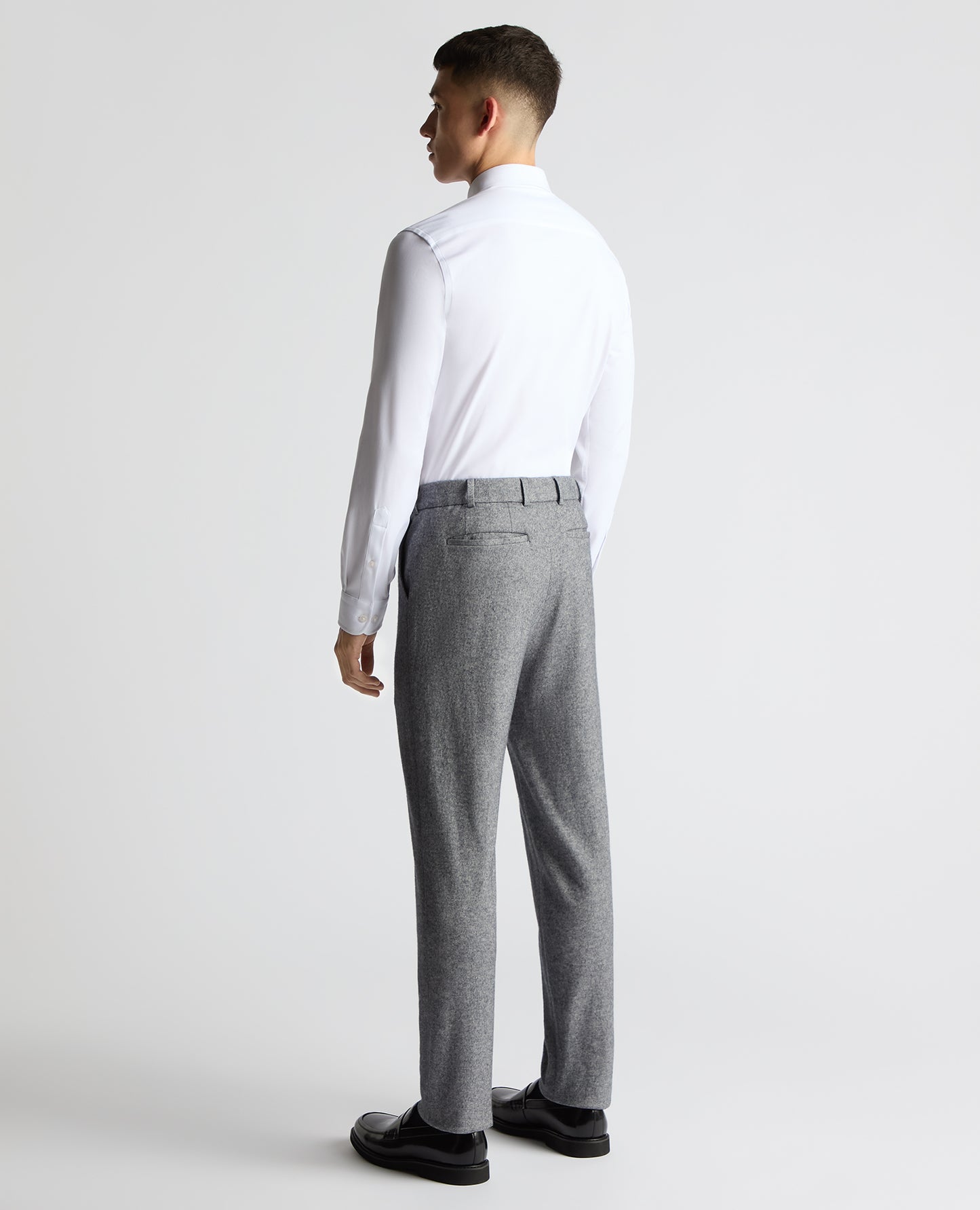 Slim Leg Wool-Blend Trousers