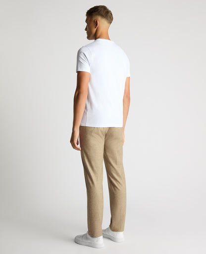 Slim Leg Wool Blend Trousers