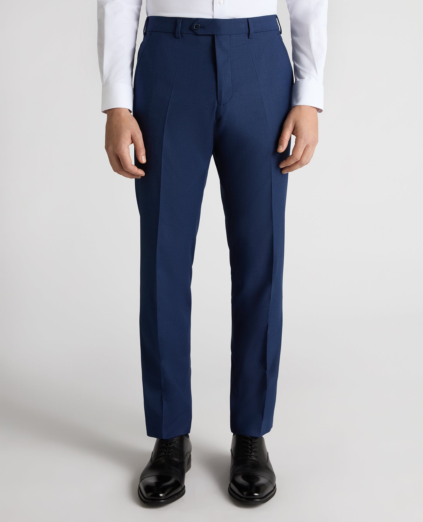 Slim Leg Checked Stretch Formal Trousers