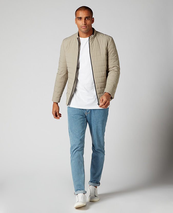 Slim Fit Quilted Casual Coat