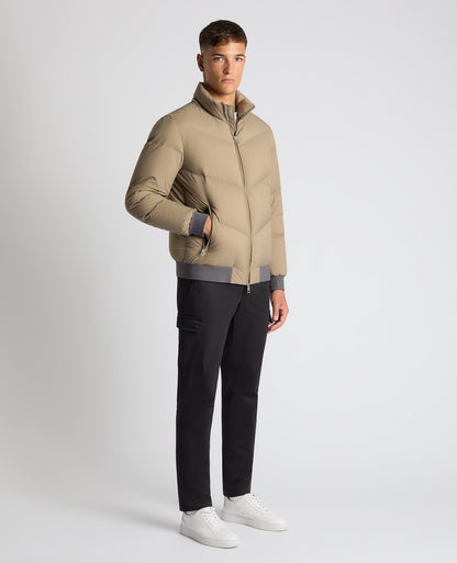 Regular Fit Down-Filled Quilted Jacket