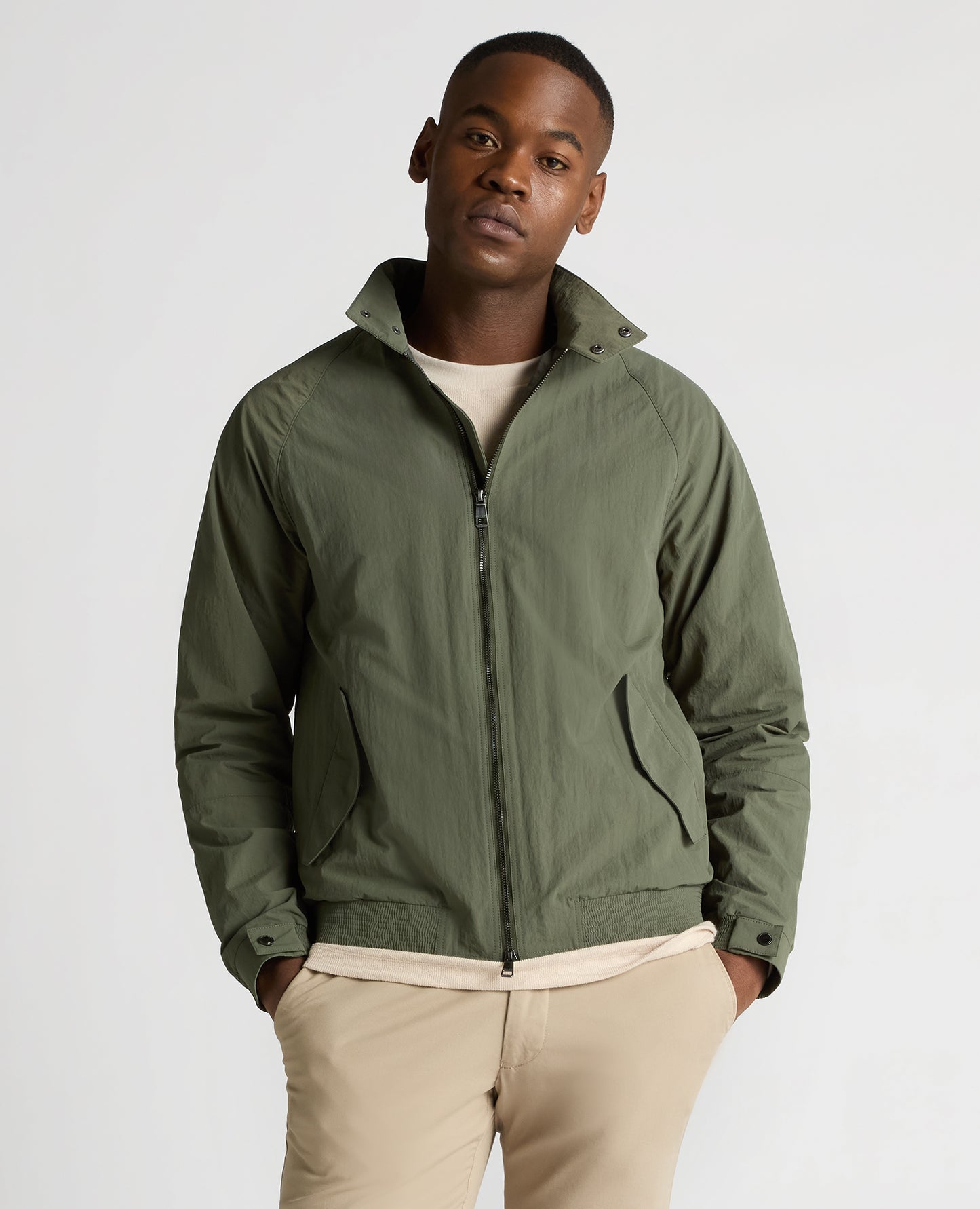 Regular Fit Showerproof Harrington Jacket