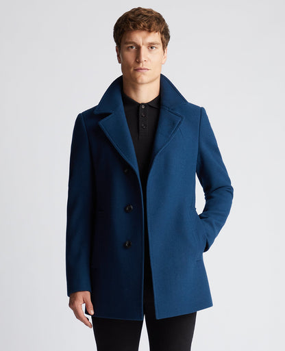 Tapered Fit Wool-Rich Overcoat