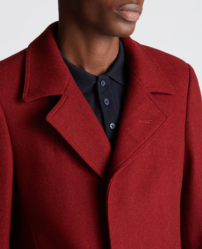 Tapered Fit Wool-Rich Overcoat