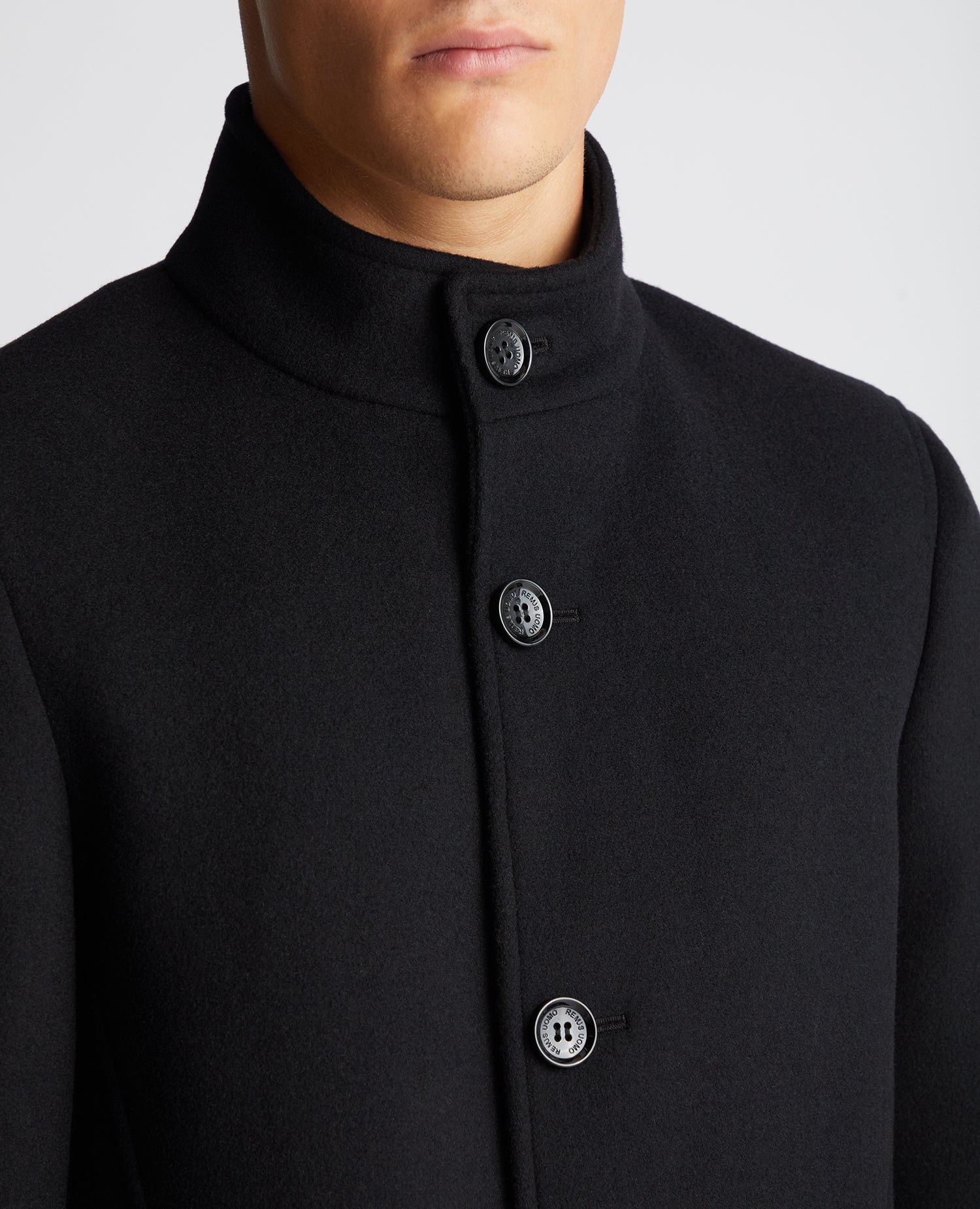 Tapered Fit Wool-Mix Tailored Coat