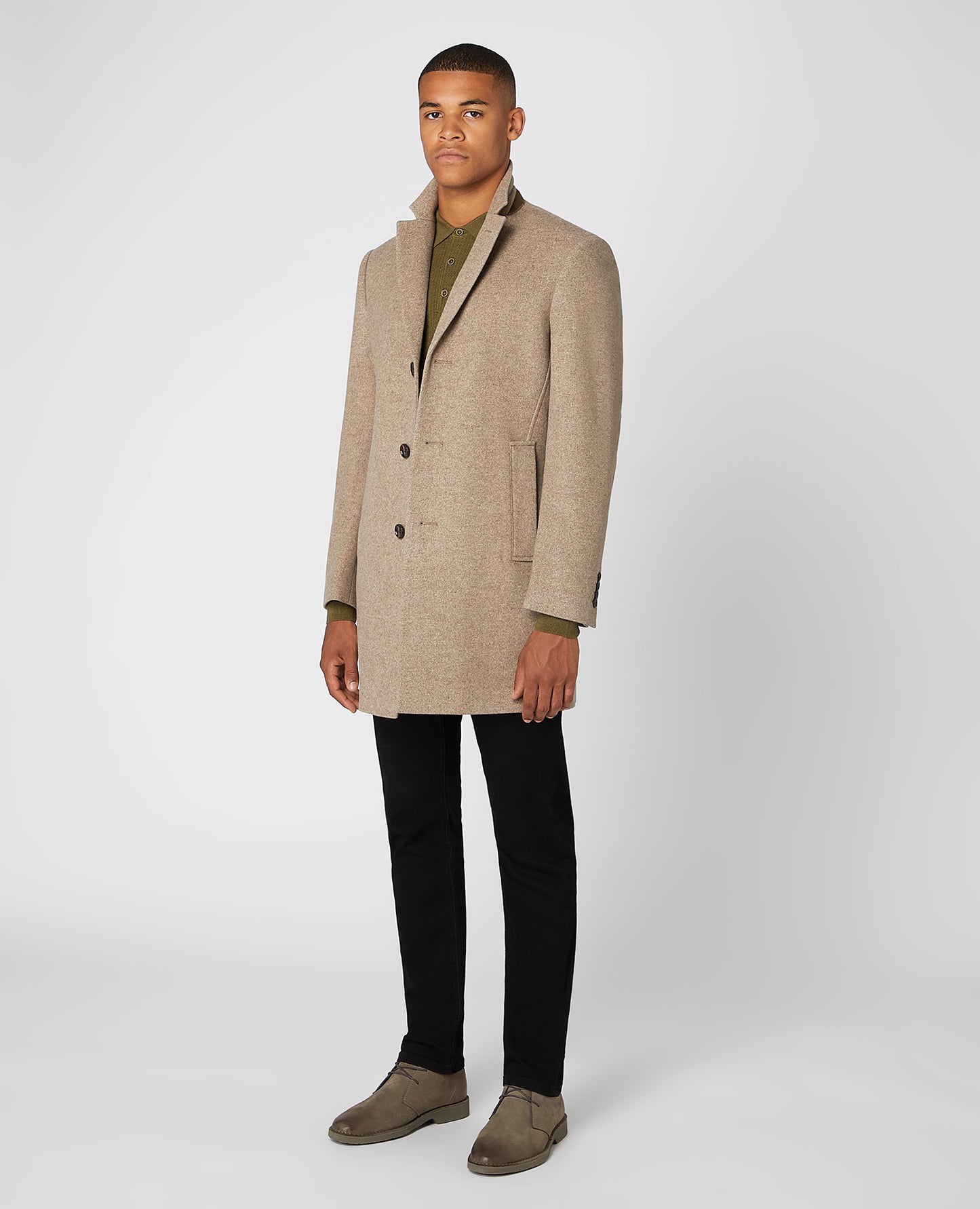 Slim Fit Wool-Rich Tailored Coat