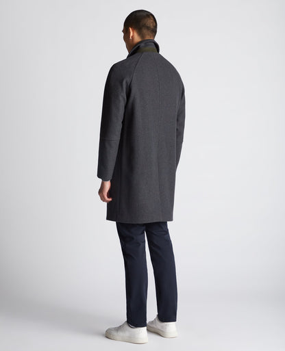 Relaxed Fit Wool-Blend Tailored Coat