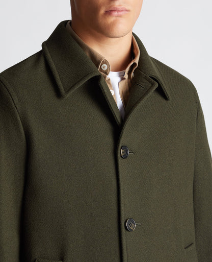 Relaxed Fit Wool-Blend Tailored Coat