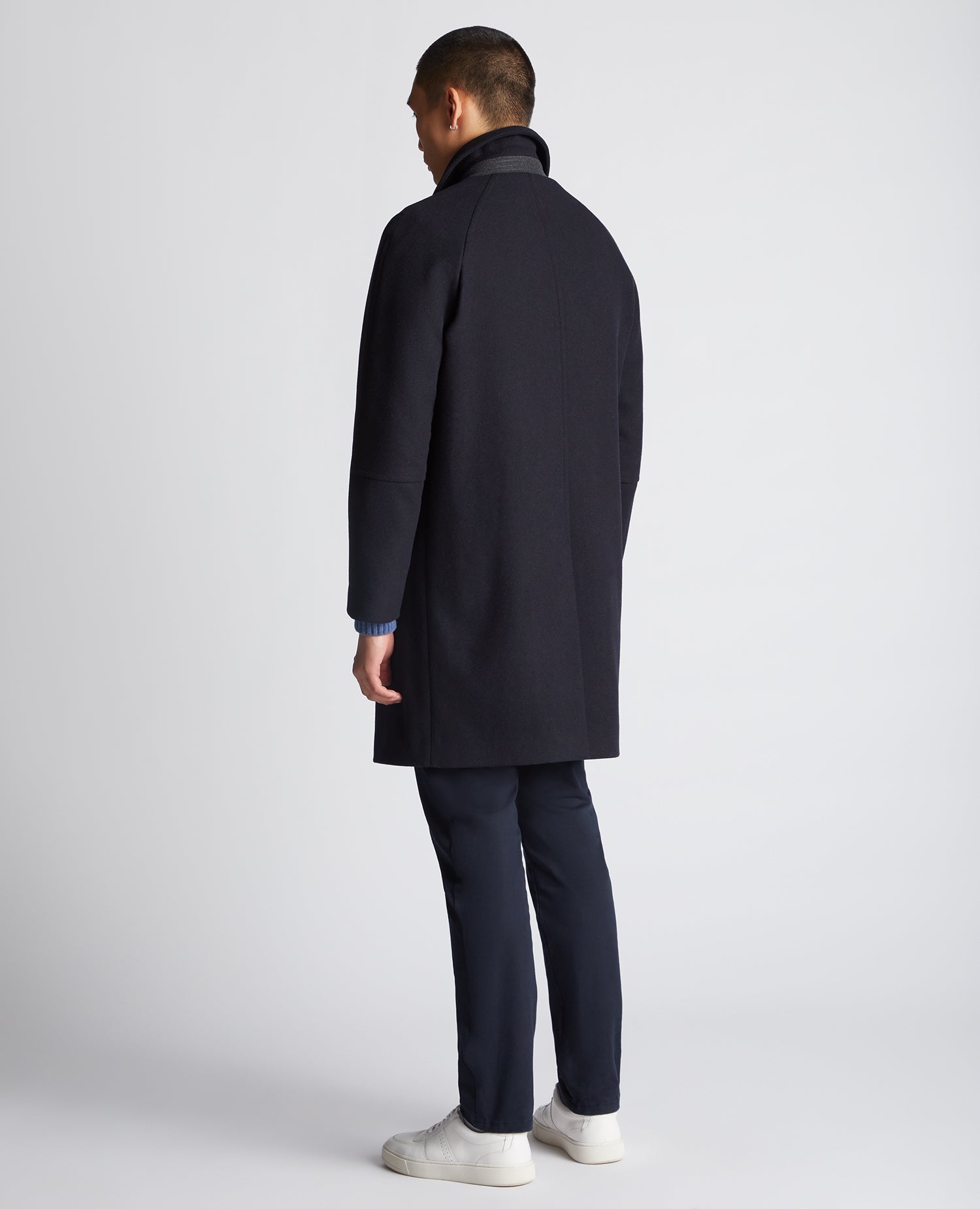 Relaxed Fit Wool-Blend Tailored Coat