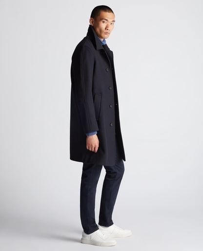 Relaxed Fit Wool-Blend Tailored Coat