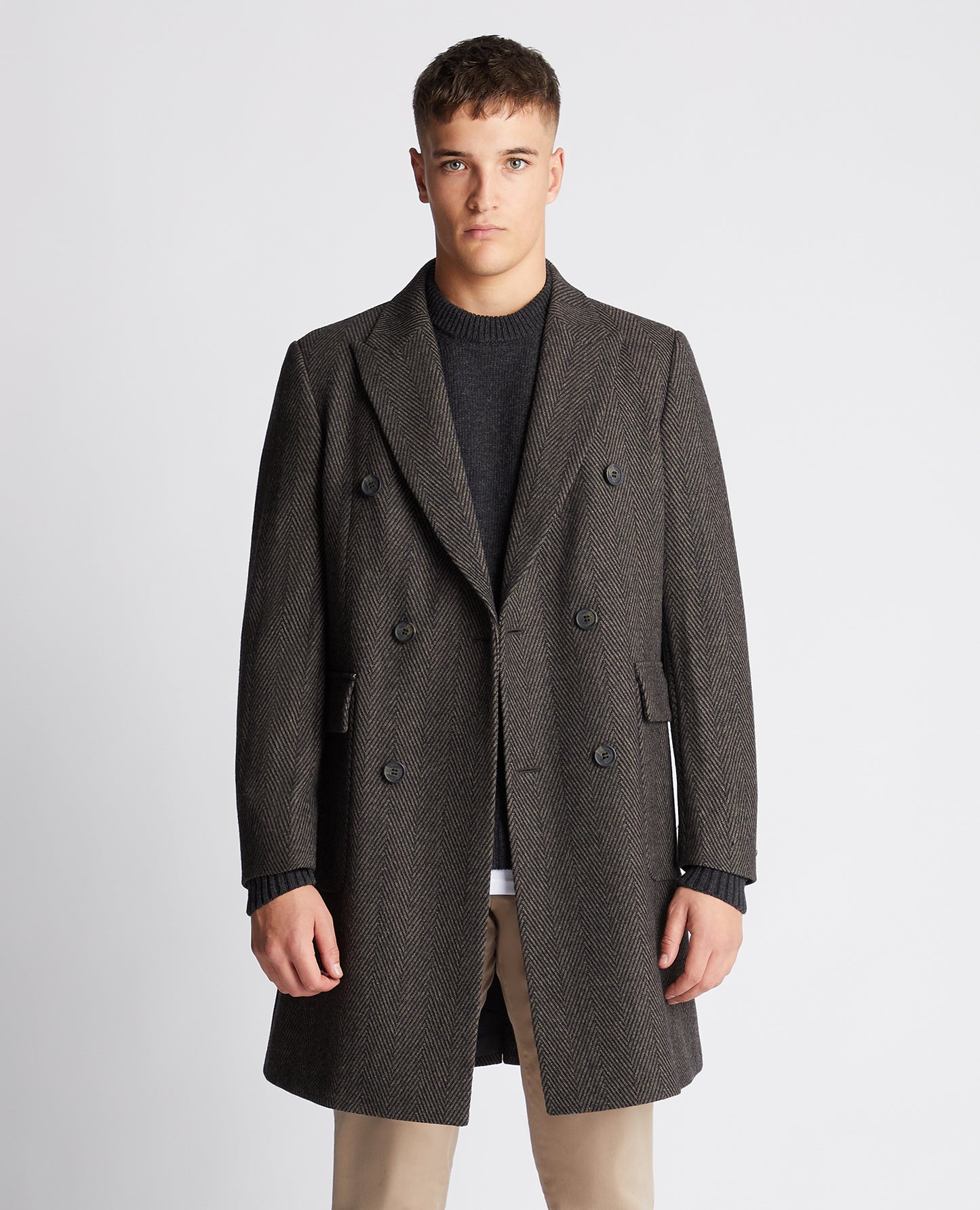 Regular Fit Wool-Mix Tailored Coat