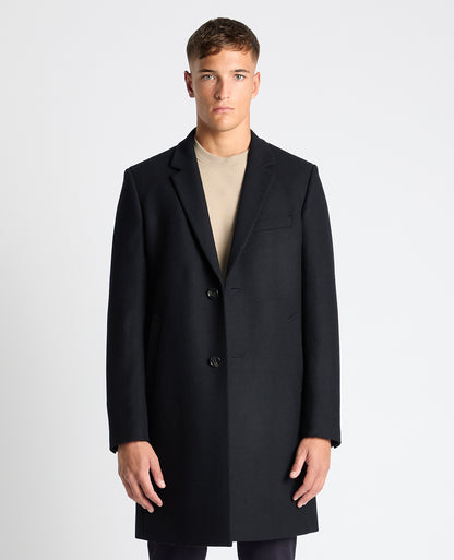 Tailored Fit Wool Blend Overcoat