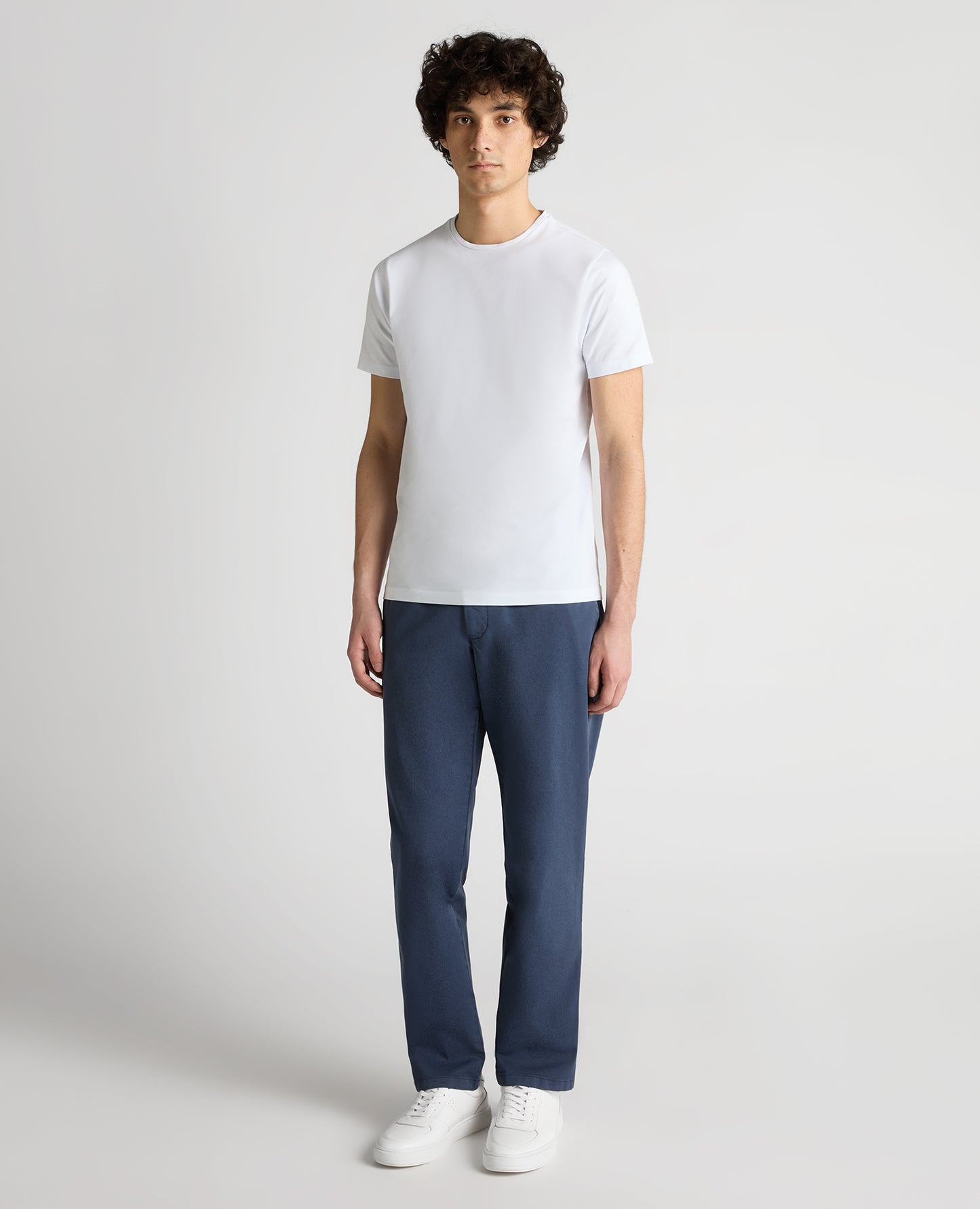 Straight Leg Cotton-Tencel Blend Chinos