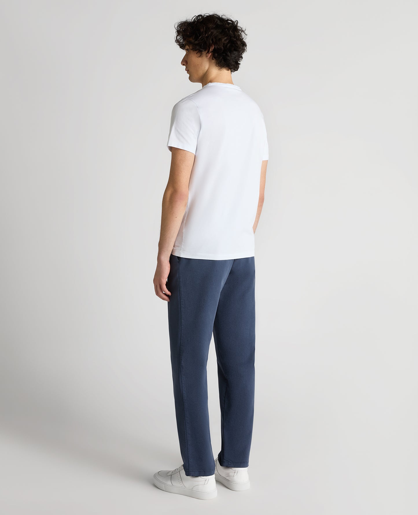 Straight Leg Cotton-Tencel Blend Chinos