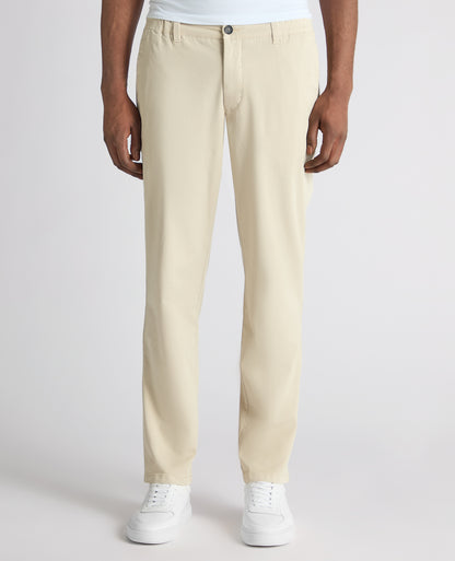 Straight Leg Cotton-Tencel Blend Chinos