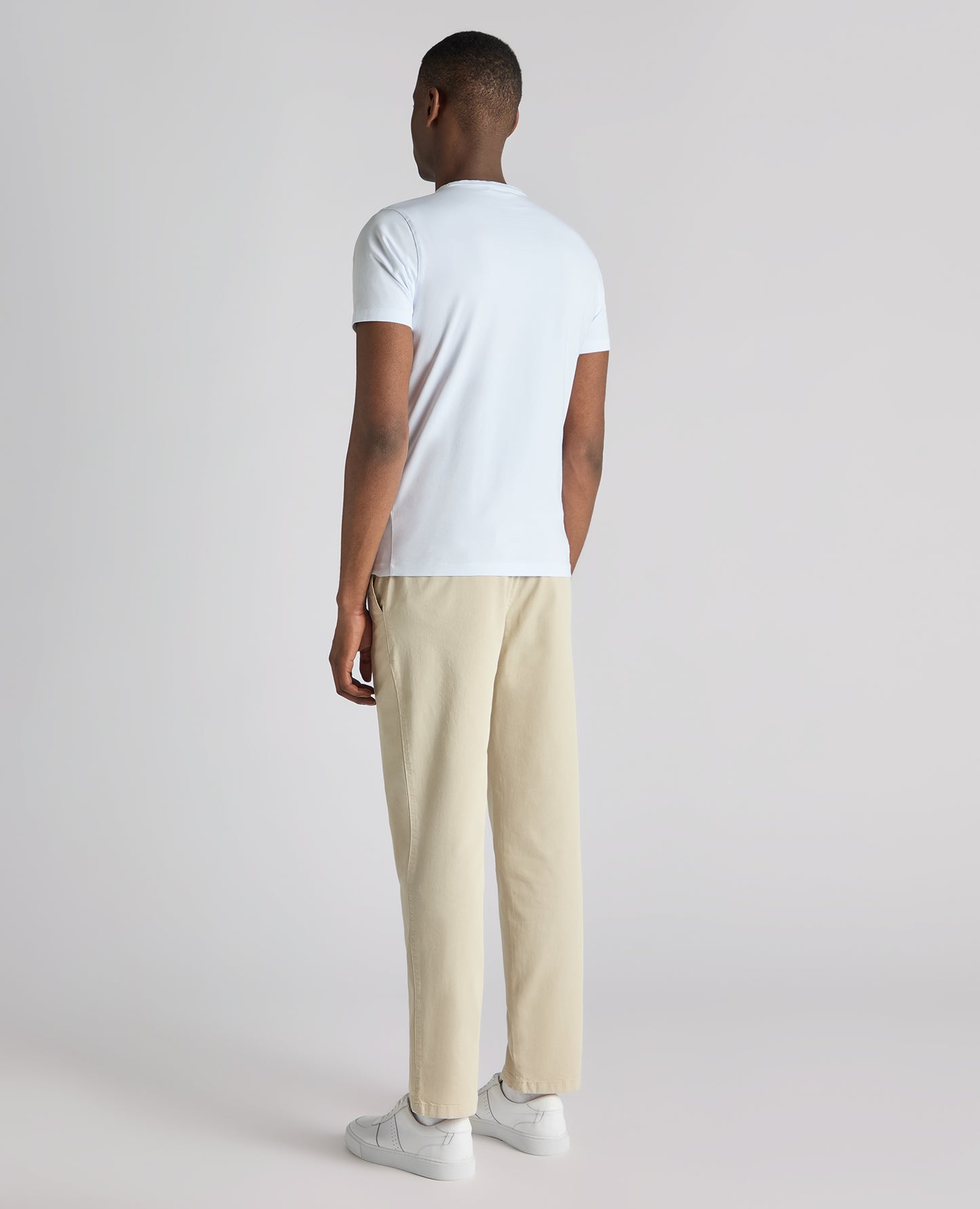 Straight Leg Cotton-Tencel Blend Chinos